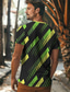 cheap Men&#039;s Graphic Tshirts-Colorful Holiday X Designer Kris Men&#039;s Geometric Color Blocking Henley Shirt Short Sleeve Button-Up T Shirt