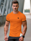 cheap Men&#039;s Active Tees &amp; Tanks-Men&#039;s T shirt Tee Gym Shirt Sports T-Shirt Crew Neck Short Sleeve Sports &amp; Outdoor Vacation Casual Daily Gym Quick dry Breathable Patchwork Color Block Black Yellow Activewear Fashion Basic