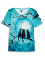 billiga Djur tee-dam t-shirt basic cat print kortärmad vanliga toppar rund hals dagligen helg grön sommar