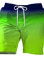 baratos calções gráficos-Homens Shorts de moletom Shorts de praia Shorts Terry Com Cordão Cintura elástica Impressão 3D Gradiente Respirável Macio Curto Diário Feriado Streetwear Casual Roupa Esportiva Laranja Marron