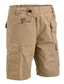 cheap Men&#039;s Shorts-Men&#039;s Tactical Shorts Cargo Shorts Shorts Button Elastic Waist Multi Pocket Plain Comfort Breathable Short Outdoor Daily Holiday Cotton Blend Fashion Casual Khaki Grey