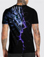 Χαμηλού Κόστους Ανδρικό Γραφικό T-shirt-δράκος φύλακας x λου | ανδρικό 3d δράκος μυθικό πλάσμα σκούρο στυλ μπλουζάκι streetwear κοντομάνικο