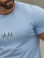 billiga Grafisk T-shirt för män-grafisk herrskjorta 100 % bomull cirkel vit marinblå blå t-shirt t-shirt t-shirt mode klassisk skjorta kortärmad bekväm t-shirt street semester sommar modedesigner kläder