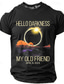 cheap Men&#039;s Graphic Tshirt-hello darkness my old friend Vintage Street Style Men&#039;s 3D Print T shirt Tee Sports Outdoor Holiday Going out T shirt Black Army Green Dark Blue Short Sleeve Crew Neck Shirt Spring &amp; Summer Clothing