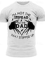 preiswerte Männer Grafik Tshirt-Papa-Shirts zum Vatertag „Ich bin nicht der Stiefvater, ich bin der Vater, der sich eingesetzt hat“ T-Shirt aus Baumwolle mit Grafik für Herren, klassisches Hemd, kurze Ärmel, bequemes T-Shirt,