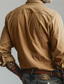 abordables camisas casuales de los hombres-Letra Vintage estilo occidental Tribal Hombre Camisas estampadas Exterior Vacaciones Carrera de caballos Primavera verano Cuello Vuelto Manga Larga Caqui S, M, L Polyester Camisa
