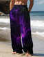 ieftine Pantaloni pentru bărbați de dimensiuni mari-Bărbați Hawaiană 3D Print Pantaloni Tipărire 3D Pantaloni cu picior drept Talie medie Talie elastică cu șnur În aer liber Stradă Concediu Vară Primăvară Toamnă Potrivire lejeră Micro-elastic