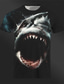 cheap Men&#039;s Graphic Tshirts-Graphic Animal Shark Daily Designer Retro Vintage Men&#039;s 3D Print T shirt Tee Tee Top Sports Outdoor Holiday Going out T shirt Black Black Gray Short Sleeve Crew Neck Shirt Spring &amp; Summer Clothing