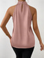 baratos Camisolas &amp; Baby Dolls de mulher-Camisola Feminina Regata Preta Branca Amarela Simples Ombros Frio Rua Moda Diária Gola Halter Ajuste Regular S