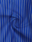 abordables chemises décontractées pour hommes-Homme Chemise Chemise boutonnée Chemise décontractée Chemisette Chemise d&#039;été Bleu manche longue Rayure Revers du quotidien Vacances Poche avant Vêtement Tenue Mode Décontractées Confortable