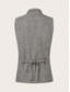 billiga Herrväst-Herr Väst Gilet Ledigt / vardag Traditionell Vår &amp; Höst Grundläggande Polyester Fritid Hundtandsmönster Enkelknäppt Kinakrage Formpassad Svart Väst