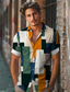 billige Skjorter med trykk for menn-fargerike holiday x designer kris herreskjorter med rutete trykt kortermet