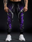 cheap Sweatpants-Men&#039;s Sweatpants Joggers Side Pockets 3D Print Geometric Color Block Skull Outdoor Halloween Holiday Fashion Streetwear Red Purple Micro-elastic