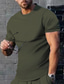 Χαμηλού Κόστους Ανδρικά μπλουζάκια casual-Ανδρικά Μπλουζάκι Κοντομάνικα Κοντομάνικο μπλουζάκι Μπλουζάκι μπλουζάκι Σκέτο Στρογγυλή Ψηλή Λαιμόκοψη Δρόμος Διακοπές Κοντομάνικο Ρούχα Μοντέρνα Υψηλής Ποιότητας Βασικό