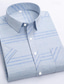 cheap Dress Shirts-Men&#039;s Shirt Dress Shirt Light Blue Blue Dark Blue Short Sleeve Striped Turndown Spring &amp;  Fall Wedding Office &amp; Career Clothing Apparel Print