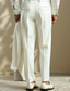 billige Chinos-Herre Pæne bukser Bukser Casual bukser Suit Bukser Knap Frontlomme Lige ben Stribe Komfort Forretning Daglig Ferie Mode Chic og moderne Hvid #2