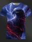 cheap Men&#039;s Graphic Tshirts-Graphic Animal Eagle Designer Retro Vintage Casual Men&#039;s 3D Print T shirt Tee Tee Top Sports Outdoor Holiday Going out T shirt Yellow Red Royal Blue Short Sleeve Crew Neck Shirt Spring &amp; Summer