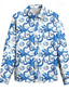 abordables Chemises imprimées pour hommes-insouciant interlude x joshua jo chemises à manches longues de vacances imprimées de tortues de poulpe pour hommes