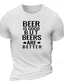 billige T-shirt med tryk til mænd-øl er godt, men øl er bedre herre grafisk bomuld t-shirt klassisk skjorte korte ærmer behagelig t-shirt street ferie sommer mode designer tøj