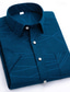 Χαμηλού Κόστους Επίσημα πουκάμισα-Ανδρικά Πουκάμισο Επίσημο Πουκάμισο Μπλε Απαλό Μπλε Σκούρο μπλε Κοντομάνικο Ριγέ Απορρίπτω Άνοιξη &amp; Χειμώνας Γάμου Γραφείο &amp; Καριέρα Ρούχα Στάμπα
