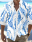 abordables Chemises imprimées pour hommes-insouciant interlude x joshua jo hommes écailles ondulations d&#039;eau imprimé vacances chemises à manches longues