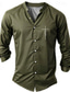 Недорогие Рубашка мужская с принтом-Мужская модная повседневная рубашка с 3D принтом веры, повседневная одежда для отдыха, весна &amp; Летняя рубашка с воротником-стойкой и длинными рукавами, армейский зеленый, бордовый, темно-синий,