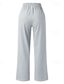 cheap Linen Pants-Men&#039;s Linen Pants Trousers Summer Pants Elastic Waist Straight Leg High Rise Solid Color Comfort Breathable Full Length Wedding Holiday Vacation Fashion Khaki Grey Inelastic