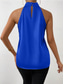 baratos Camisolas &amp; Baby Dolls de mulher-Camisola Feminina Regata Preta Branca Amarela Simples Ombros Frio Rua Moda Diária Gola Halter Ajuste Regular S