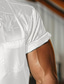baratos camisas masculinas casuais-Homens Camisa Social Blusa de cetim camisa de botão Camisa casual Preto Branco Verde Manga Curta Tecido Lapela Diário Férias Bolso frontal Roupa Moda Casual Confortável