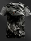cheap Men&#039;s Graphic Tshirts-Graphic Animal Eagle Designer Casual Street Style Men&#039;s 3D Print T shirt Tee Tee Top Sports Outdoor Holiday Going out T shirt Silver Black Light Grey Short Sleeve Crew Neck Shirt Spring &amp; Summer