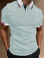 voordelige klassieke polo-Voor heren POLO Shirt Golfshirt Casual Sport Revers Klassiek Korte mouw Modieus Basic Lapwerk nappi Zomer Normale pasvorm Wit Blozend Roze Rood Marineblauw Groen POLO Shirt