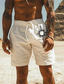 voordelige Shorts voor heren-zonbedrukte katoenen herenshorts Hawaiiaanse shorts strandshorts trekkoord elastische taille comfort ademende korte vakantiekleding voor buiten