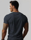 preiswerte Männer Grafik Tshirt-Drachenwächter x lu | Herren-T-Shirt „Drache Loong Fabelwesen“ im dunklen Henley-Stil mit kurzen Ärmeln