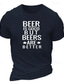 billige Grafisk T-skjorte til herrer-øl er bra, men øl er bedre herre grafisk bomull t-skjorte klassisk skjorte kortermet komfortabel tee street ferie sommer motedesigner klær