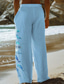 baratos calça casual-Despreocupado interlúdio x joshua jo masculino escola de peixe impresso férias praia cintura elasticidade calças