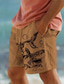 baratos Calções para Homem-Animal tubarão impresso shorts de algodão masculino verão shorts havaianos praia shorts cordão cintura elástica conforto respirável curto férias ao ar livre saindo mistura de algodão moda casual