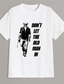tanie T-shirty męskie z nadrukiem-złoty rok x lis | Bawełniana koszulka z grafiką starego mężczyzny