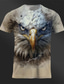 cheap Men&#039;s Graphic Tshirts-Graphic Animal Eagle Designer Casual Street Style Men&#039;s 3D Print T shirt Tee Tee Top Sports Outdoor Holiday Going out T shirt White Blue Brown Short Sleeve Crew Neck Shirt Spring &amp; Summer Clothing