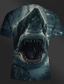 cheap Men&#039;s Graphic Tshirts-Graphic Animal Shark Daily Designer Retro Vintage Men&#039;s 3D Print T shirt Tee Sports Outdoor Holiday Going out T shirt Royal Blue Blue Brown Short Sleeve Crew Neck Shirt Spring &amp; Summer Clothing