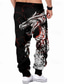 baratos Calças masculinas plus size-dragão guardião x lu | Calça de moletom masculina dragão criatura mítica estilo escuro streetwear