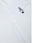 billige business casual skjorter-Poker Forretningsmæssigt afslappet Herre Trykte skjorter Gade Arbejdstøj Dagligdagstøj Forår sommer Aftæpning Langærmet Hvid, Blå S, M, L 4-vejs strækstof Skjorte