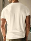 billige Casual T-shirts til mænd-Herre Henley-skjorte Ribstrikket t-shirt Tee Top Vanlig Pit Strip Henley Gade Ferierejse Kort Ærme Tøj Mode Designer Basale