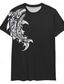 baratos T-shirt Homem estampado gráfico-Camisetas masculinas de manga curta com estampa de peixes despreocupadas interlude x joshua jo