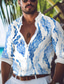 billige Skjorter med tryk til mænd-ubekymret interlude x joshua jo herrevægte vand ripples printede ferie langærmede skjorter