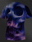 Χαμηλού Κόστους Ανδρικό Γραφικό T-shirt-Γραφική Νεκροκεφαλές Καθημερινά Υψηλής Ποιότητας Ρετρό / Βίντατζ Ανδρικά 3D εκτύπωση Μπλουζάκι Μπλουζάκι μπλουζάκι Υπαίθρια Αθλήματα Αργίες Εξόδου Κοντομάνικη μπλούζα Ρουμπίνι Θαλασσί Σκούρο μπλε