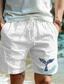 abordables Bermudas de hombre-Hombre Pantalón corto Pantalones cortos de verano Pantalones cortos de playa Correa Cintura elástica Estampado Animal Oceano Comodidad Transpirable Corto Exterior Festivos Noche Mezcla de Algodón