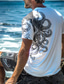 levne Pánské trička s potiskem-bezstarostná mezihra x joshua jo pánská chobotnice potištěná prázdninová trička s krátkým rukávem