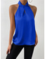baratos Camisolas &amp; Baby Dolls de mulher-Camisola Feminina Regata Preta Branca Amarela Simples Ombros Frio Rua Moda Diária Gola Halter Ajuste Regular S