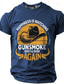 Χαμηλού Κόστους Ανδρικό Γραφικό T-shirt-Γραφική καπέλο Υψηλής Ποιότητας Καθημερινό Στυλ δρόμου Ανδρικά 3D εκτύπωση Μπλουζάκι Μπλουζάκι μπλουζάκι Υπαίθρια Αθλήματα Αργίες Εξόδου Κοντομάνικη μπλούζα Μαύρο Καφέ Πράσινο Χακί Κοντομάνικο