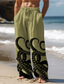 ieftine pantaloni de in-Bărbați Hawaiană Caracatiță Pantaloni Tipărire 3D Pantaloni cu picior drept Talie medie Talie elastică cu șnur În aer liber Stradă Concediu Vară Primăvară Toamnă Potrivire lejeră Micro-elastic